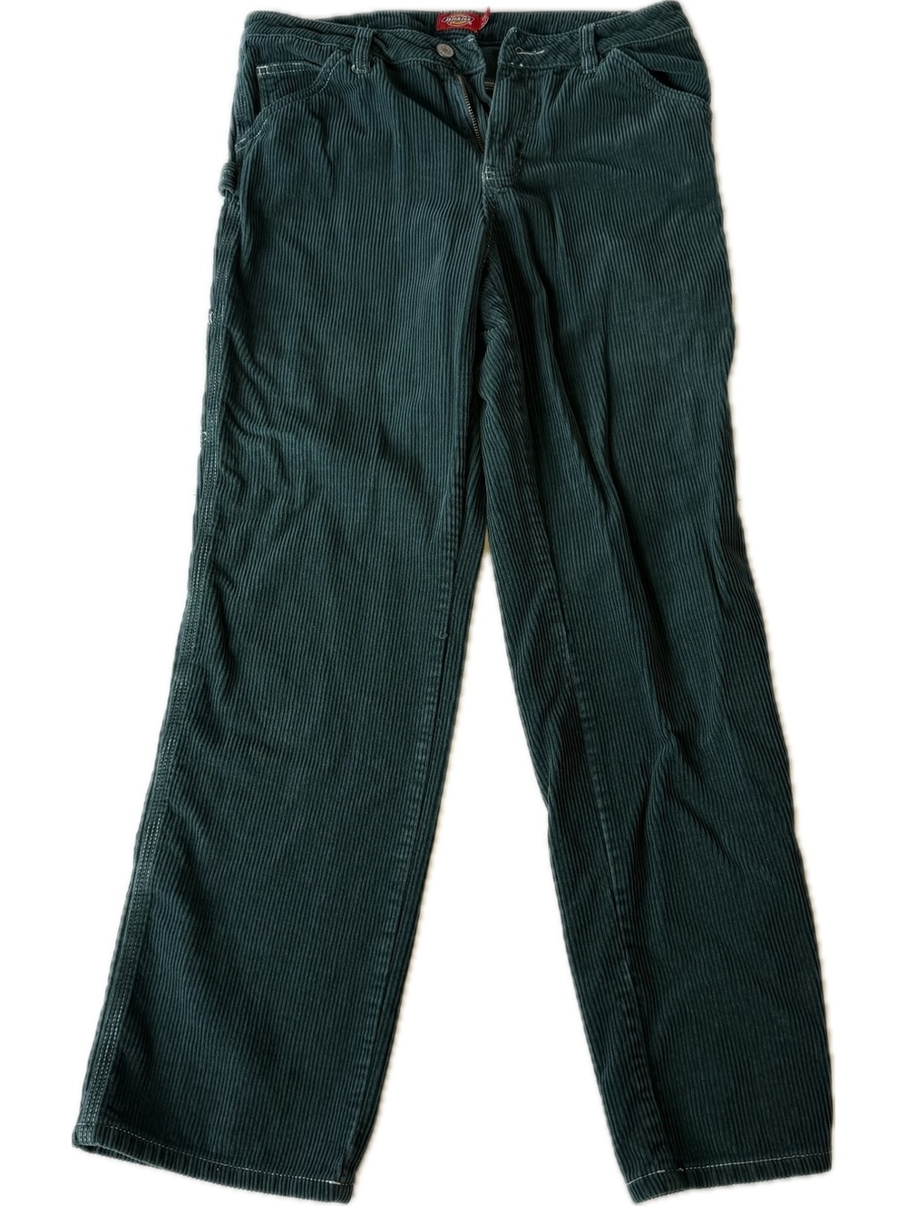 Dickies Girl Women’s 5/27 Forest Green Corduroy Carpenter Pants Y2K Utility